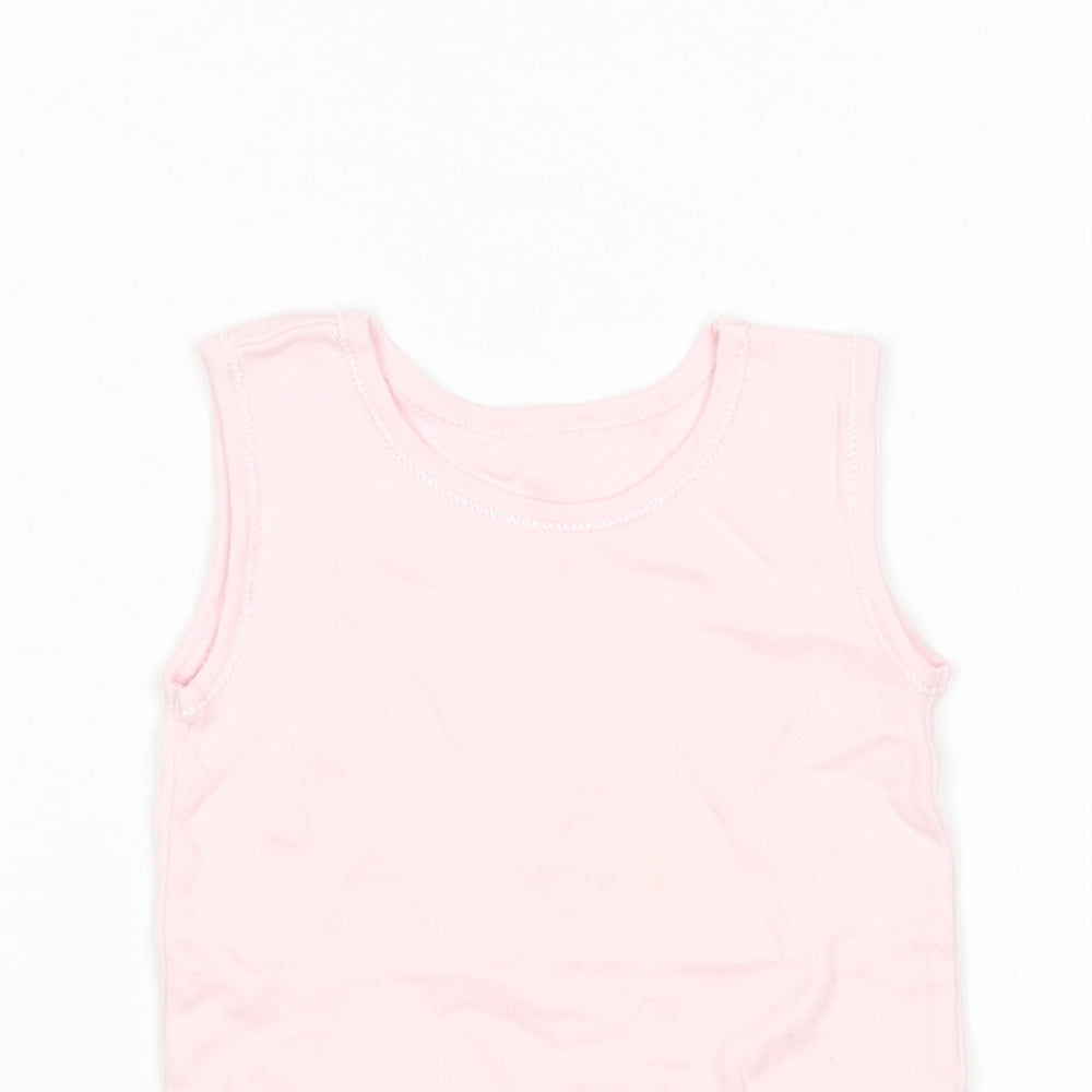 George Girls Pink  Cotton Leotard One-Piece Size 6-9 Months