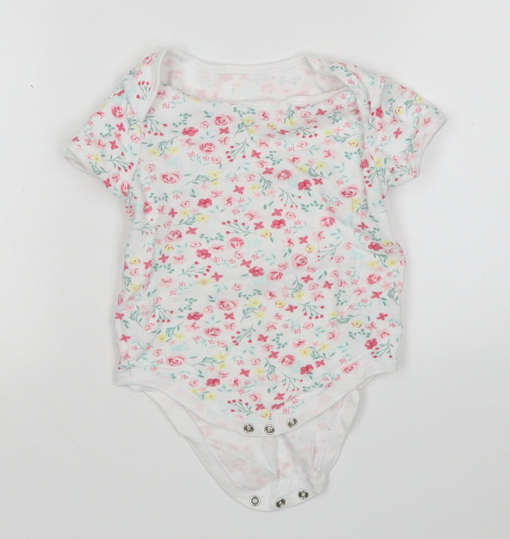 Primark Girls Multicoloured Floral Cotton Leotard One-Piece Size 18-24 Months