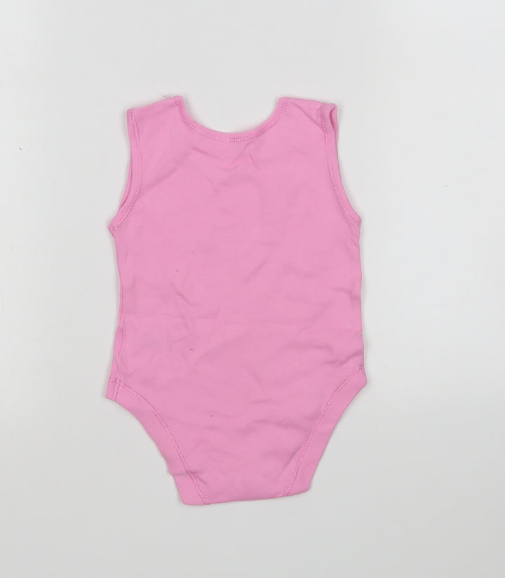 George Girls Pink  Cotton Leotard One-Piece Size 6-9 Months