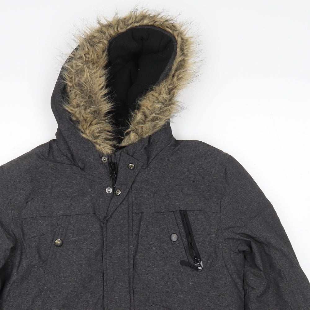 George Boys Grey   Parka Coat Size 11-12 Years