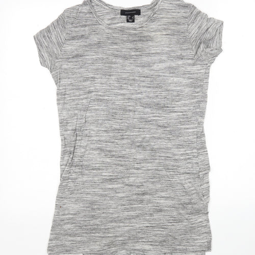 Atmosphere Womens Grey  Viscose Basic T-Shirt Size 8 Round Neck