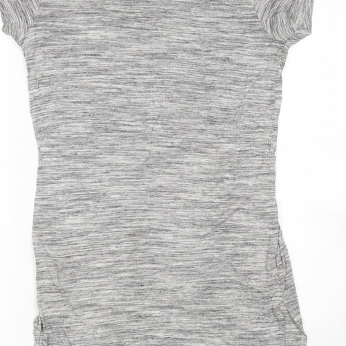 Atmosphere Womens Grey  Viscose Basic T-Shirt Size 8 Round Neck