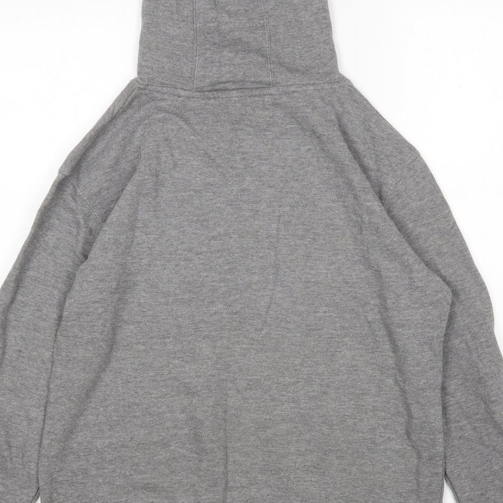 Lane Seven Mens Grey  Cotton Pullover Hoodie Size L