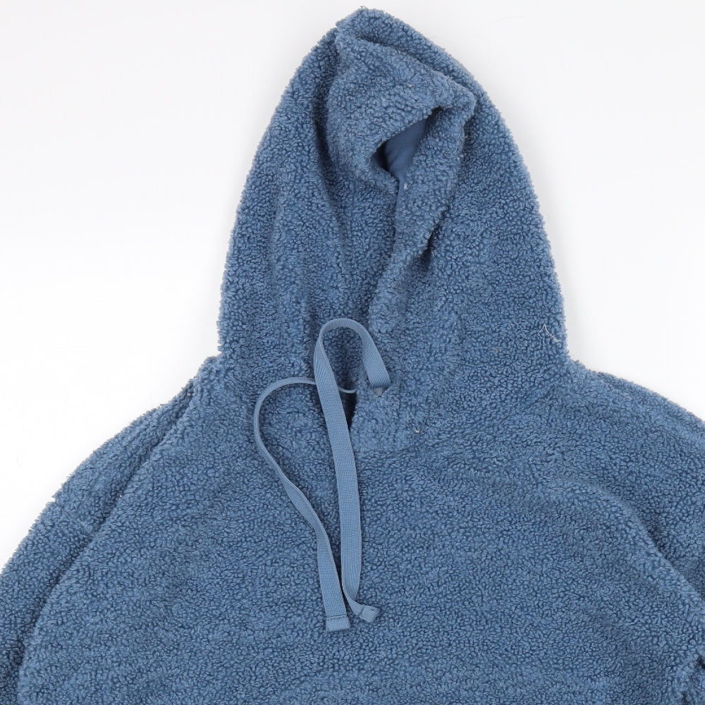 Papaya Womens Blue  Polyester Pullover Hoodie Size M