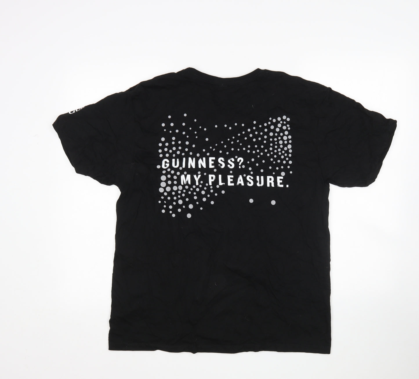 Starworld Mens Black  Cotton  T-Shirt Size L Round Neck  - Guinness