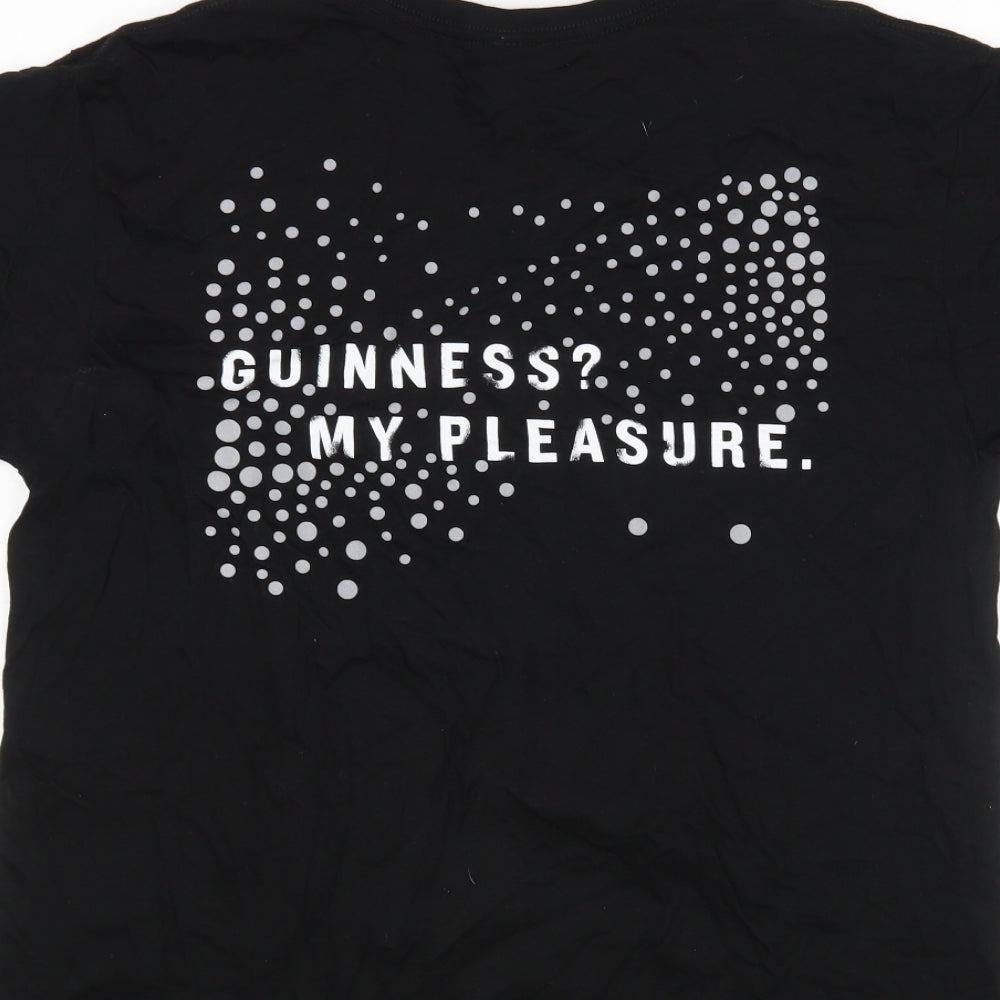 Starworld Mens Black  Cotton  T-Shirt Size L Round Neck  - Guinness