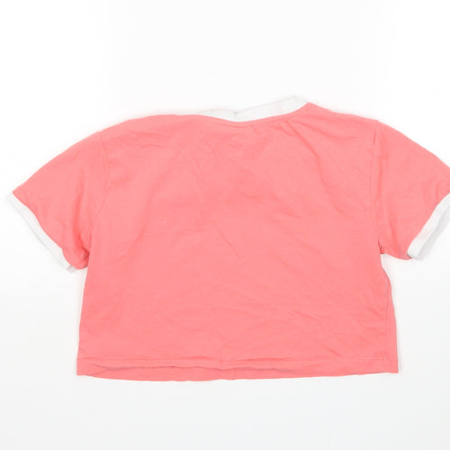 Hype Girls Pink   Cropped T-Shirt Size 9-10 Years Round Neck