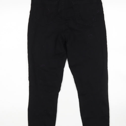 Denim Co Womens Black  Cotton Skinny Jeans Size 10 L26 in Regular
