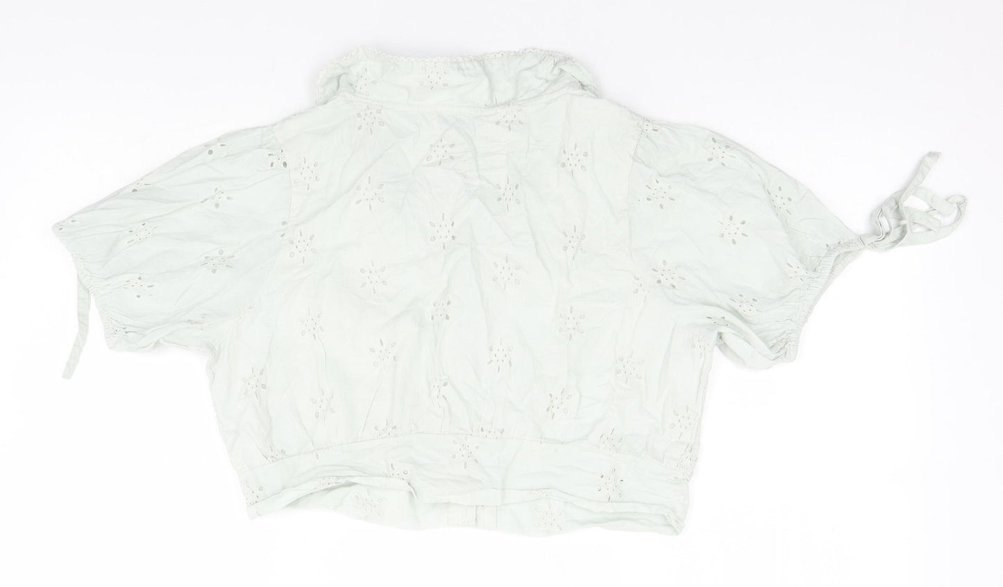 Brave Soul Womens Ivory Collared  Cotton Cardigan Jumper Size M