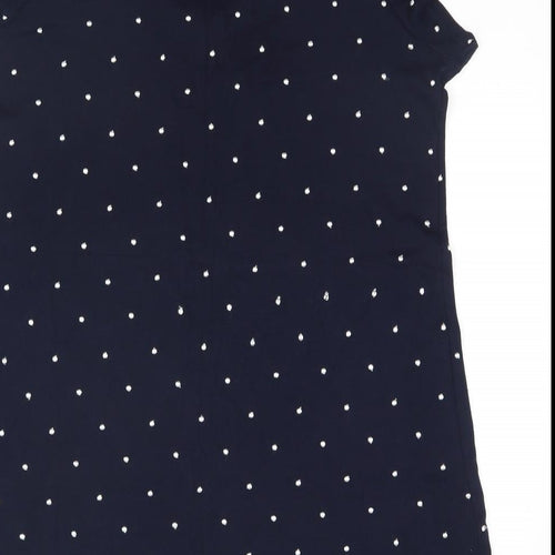 Marks and Spencer Womens Blue Polka Dot Cotton Top Dress Size 20