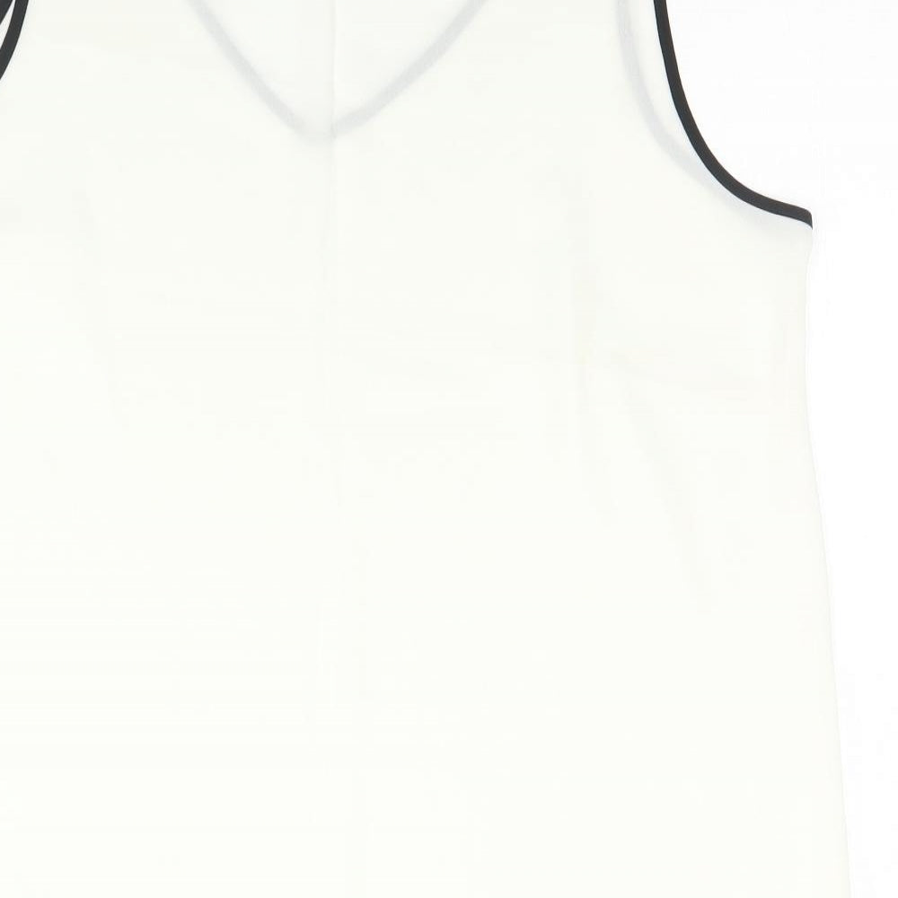 Marks and Spencer Womens Ivory  Polyester Basic Tank Size 18 Round Neck