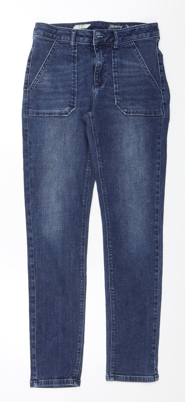 Brighton Womens Blue  Cotton Straight Jeans Size 10 L28 in Regular