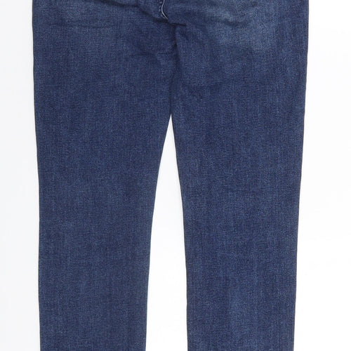 Brighton Womens Blue  Cotton Straight Jeans Size 10 L28 in Regular