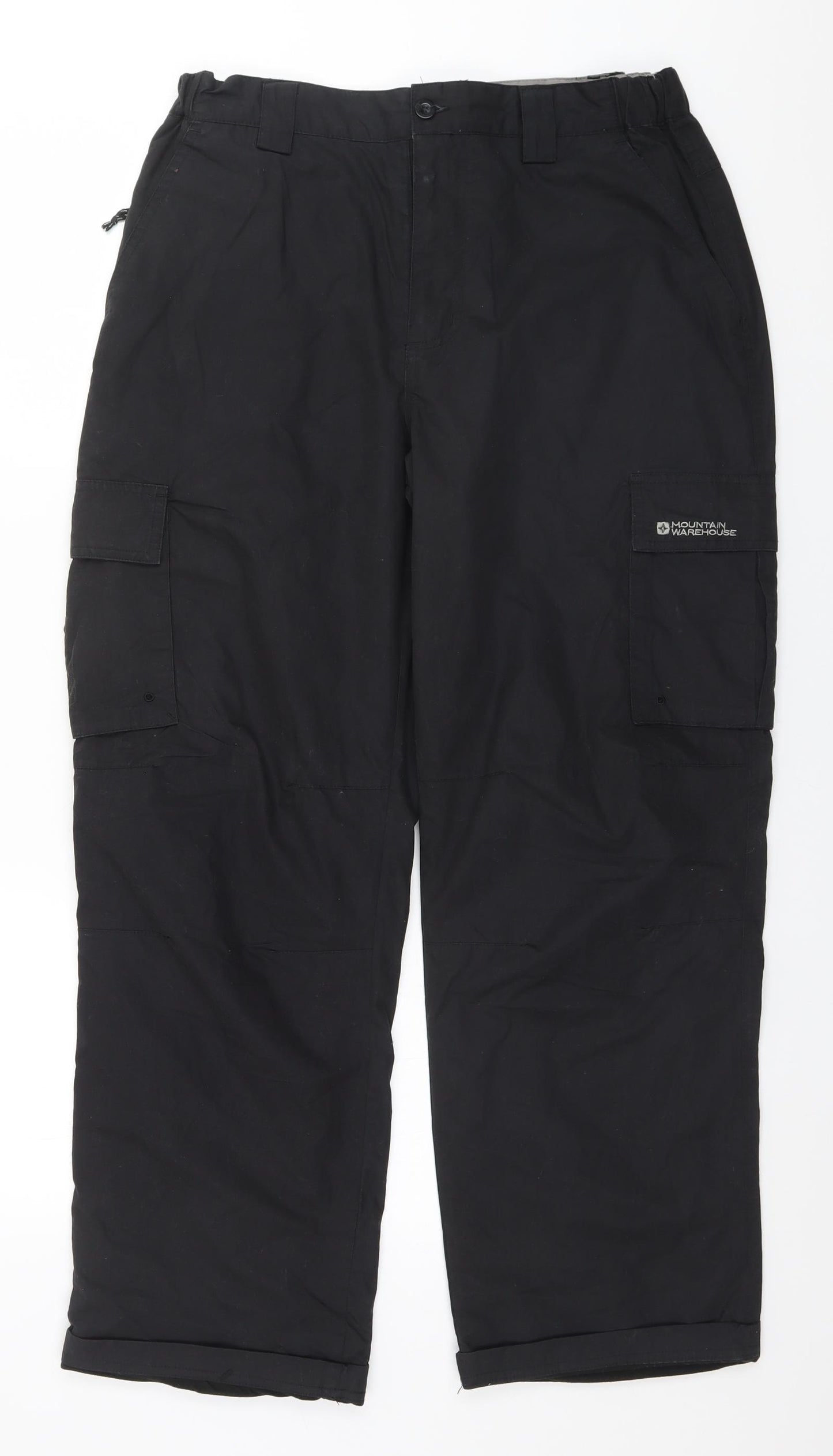 Mountain Warehouse Mens Black  Polyester Trousers  Size 32 L20 in Regular
