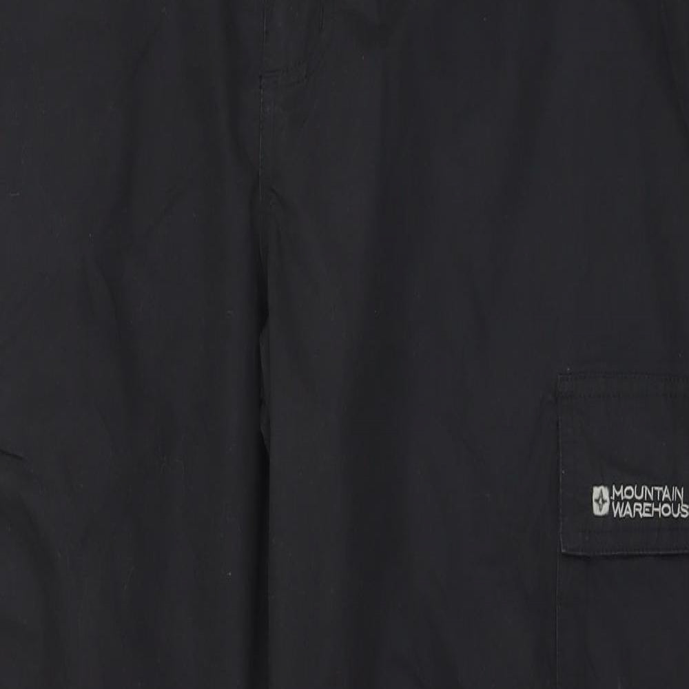 Mountain Warehouse Mens Black  Polyester Trousers  Size 32 L20 in Regular