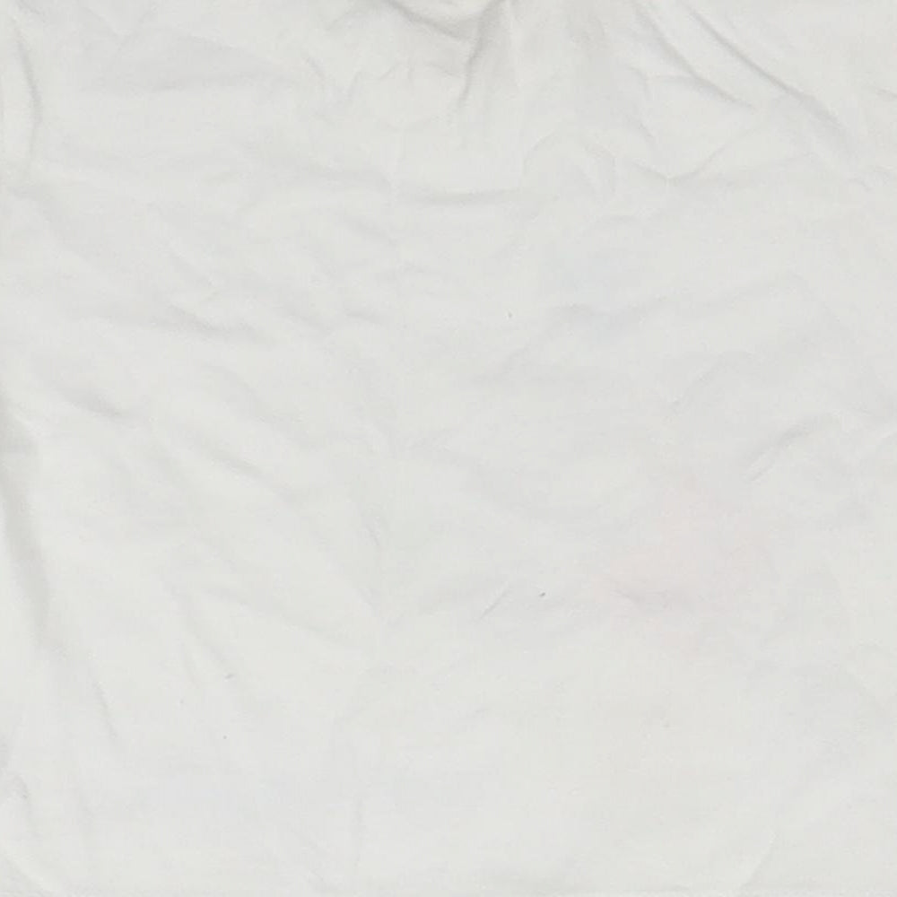 Tiny Ted Baby White  Cotton Basic T-Shirt Size 6-9 Months Round Neck  - Little Monkey