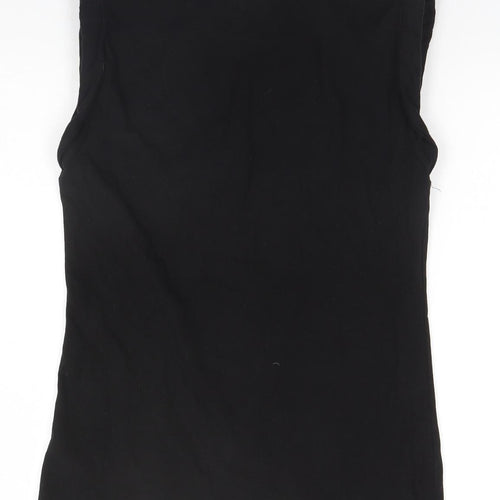 ASOS Womens Black  Modal Basic Tank Size 8 Round Neck