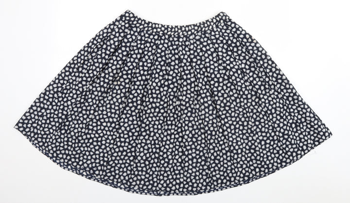 Preworn Womens Blue Floral  A-Line Skirt