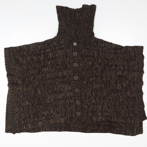 Atmosphere Womens Brown   Overcoat Poncho One Size