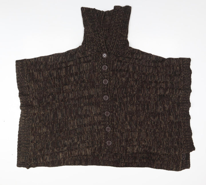 Atmosphere Womens Brown   Overcoat Poncho One Size