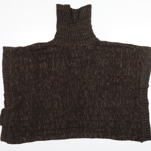 Atmosphere Womens Brown   Overcoat Poncho One Size