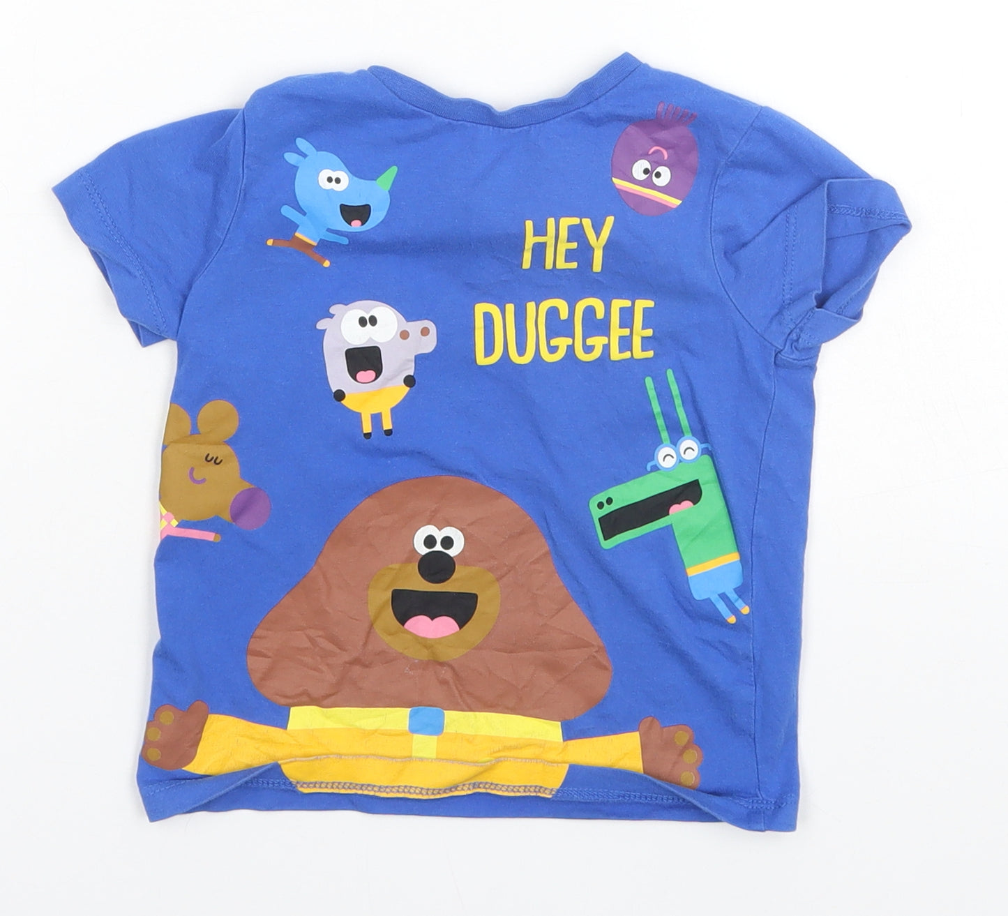 George Boys Blue  Cotton Basic T-Shirt Size 2-3 Years Round Neck  - Hey duggee