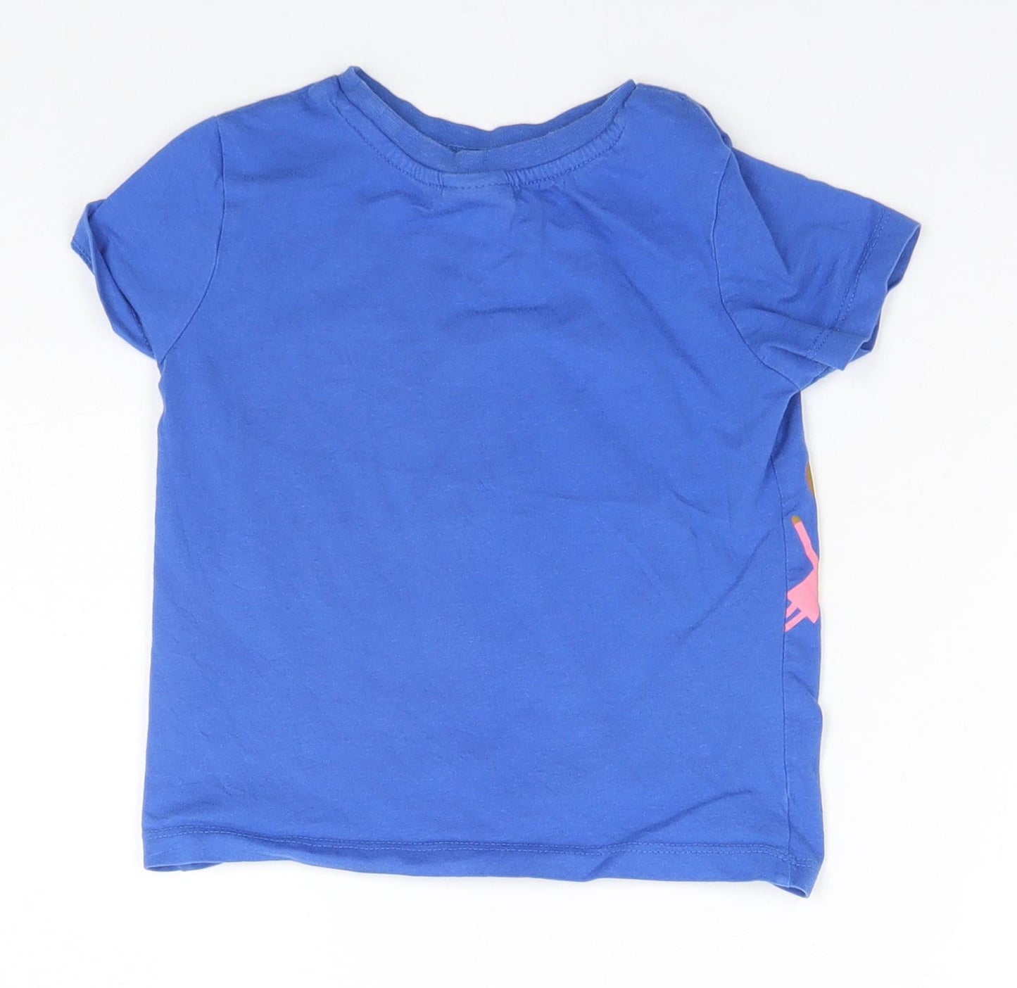 George Boys Blue  Cotton Basic T-Shirt Size 2-3 Years Round Neck  - Hey duggee