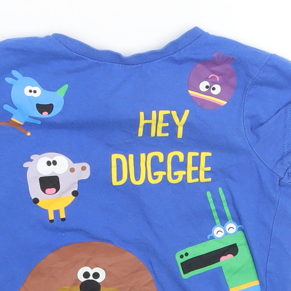 George Boys Blue  Cotton Basic T-Shirt Size 2-3 Years Round Neck  - Hey duggee