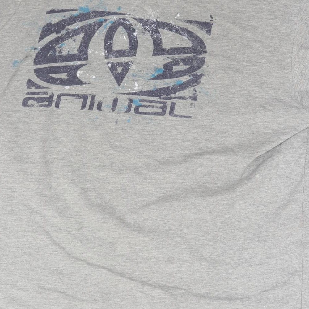 Animal Mens Grey  Cotton  T-Shirt Size 2XL Round Neck