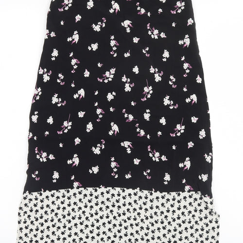 ASOS Womens Black Floral Viscose Pencil Dress  Size 8  Halter