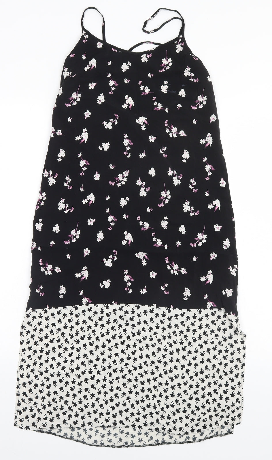 ASOS Womens Black Floral Viscose Pencil Dress  Size 8  Halter