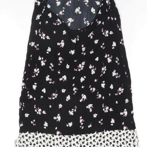ASOS Womens Black Floral Viscose Pencil Dress  Size 8  Halter