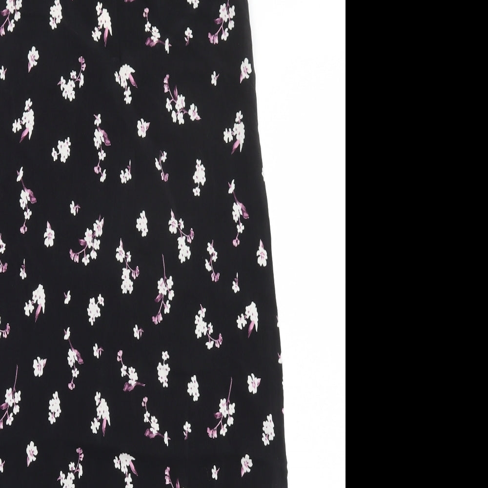ASOS Womens Black Floral Viscose Pencil Dress  Size 8  Halter