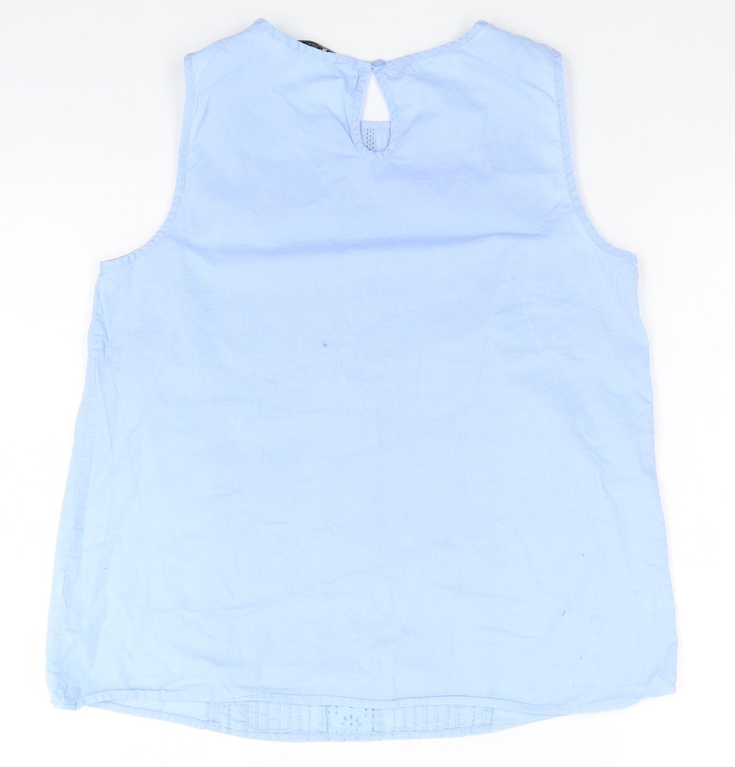 TU Womens Blue  Cotton Camisole Tank Size 14 Round Neck
