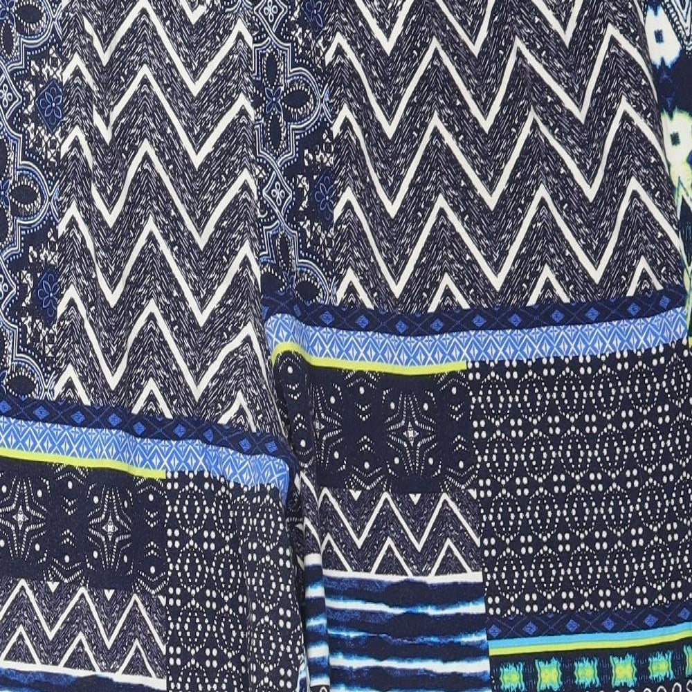 George Womens Blue Geometric Viscose Trousers  Size 20 L24 in Regular