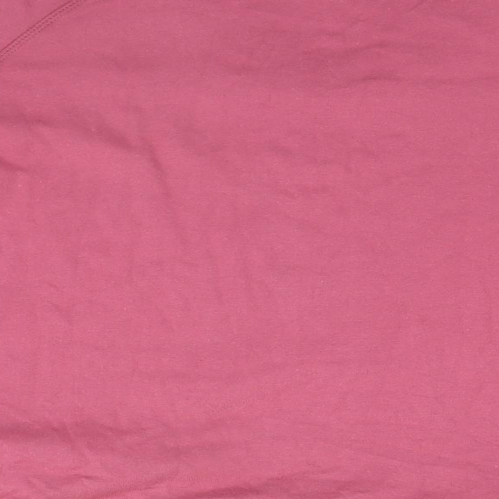 Preworn Womens Pink V-Neck  Cotton Pullover Jumper Size 22