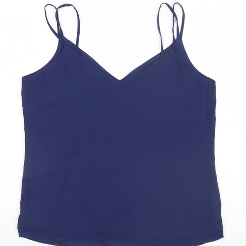 Marks and Spencer Womens Blue  Polyester Basic Tank Size 12 Halter