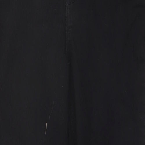 Topshop Womens Black  Cotton Straight Jeans Size 28 in L24 in Regular