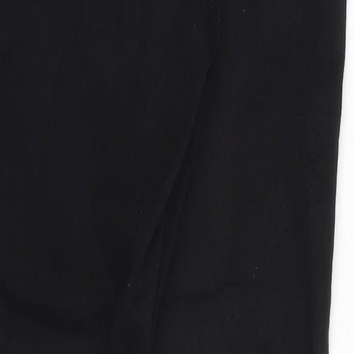 Topshop Womens Black  Cotton Straight Jeans Size 28 in L24 in Regular