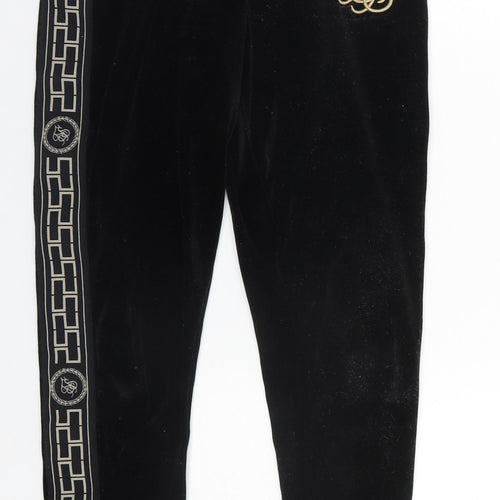 Preworn Womens Black Solid   Lounge Pants Size 10