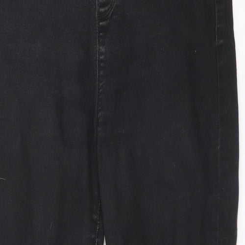 Peacocks Womens Black  Cotton Skinny Jeans Size 14 L29 in Regular