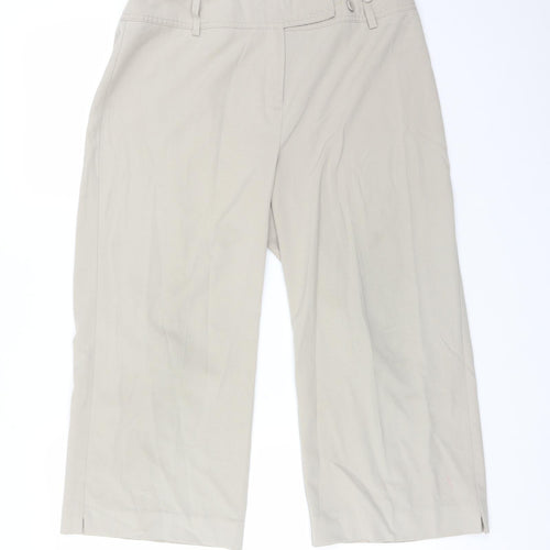 WOOLWORTHS Womens Beige  Polyester Trousers  Size 14 L21 in Regular