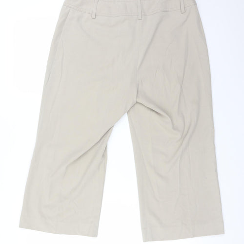 WOOLWORTHS Womens Beige  Polyester Trousers  Size 14 L21 in Regular