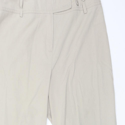 WOOLWORTHS Womens Beige  Polyester Trousers  Size 14 L21 in Regular