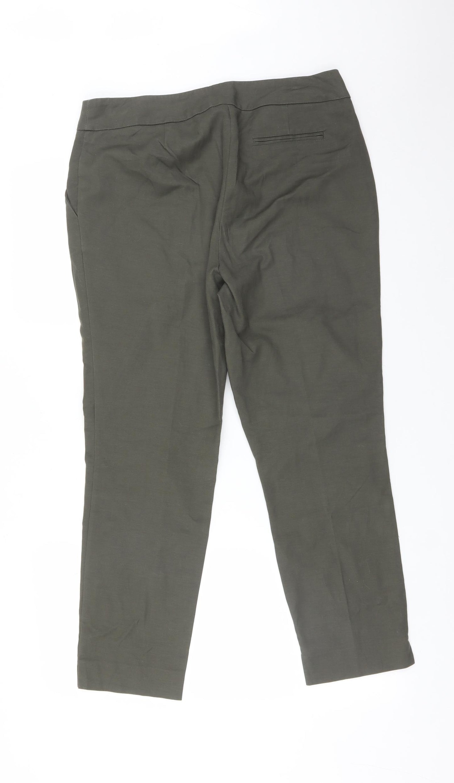 Warehouse Womens Green   Chino Trousers Size 14 L26 in Regular