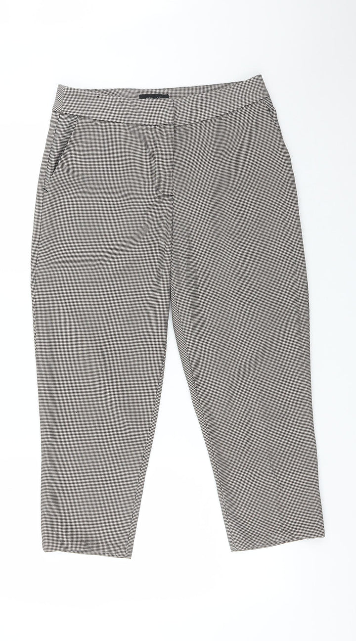 New Look Womens Multicoloured Houndstooth Polyester Dress Pants Trousers Size 10 L22 in Regular