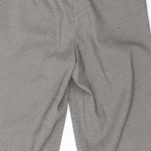 New Look Womens Multicoloured Houndstooth Polyester Dress Pants Trousers Size 10 L22 in Regular