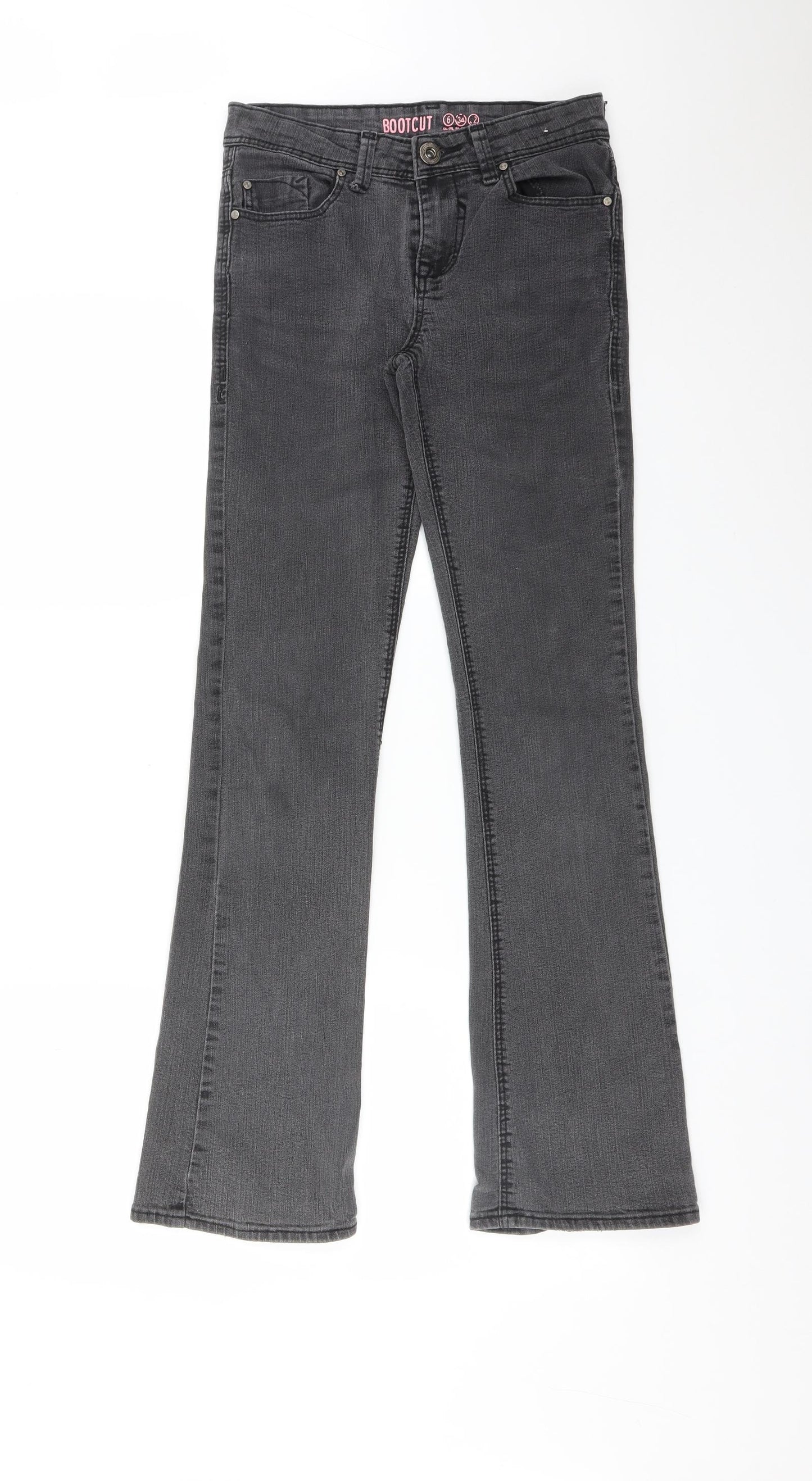 DENIM CO Womens Black  Cotton Bootcut Jeans Size 6 L31 in Regular