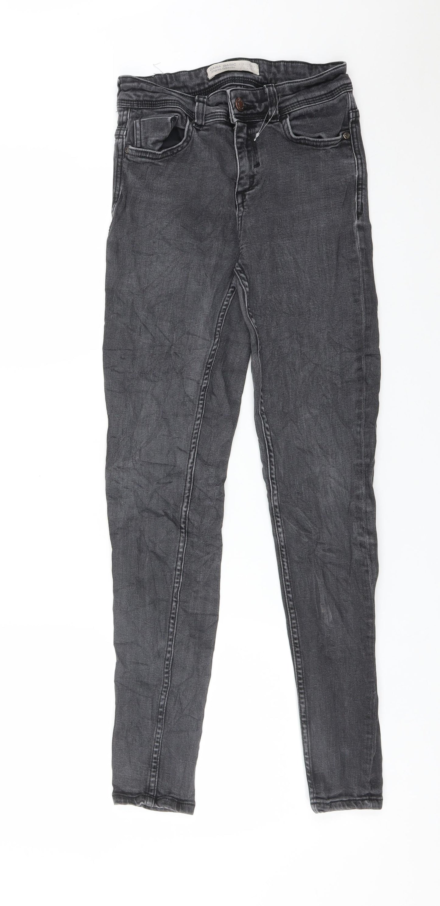 Zara Womens Black  Cotton Skinny Jeans Size 6 L28 in Regular