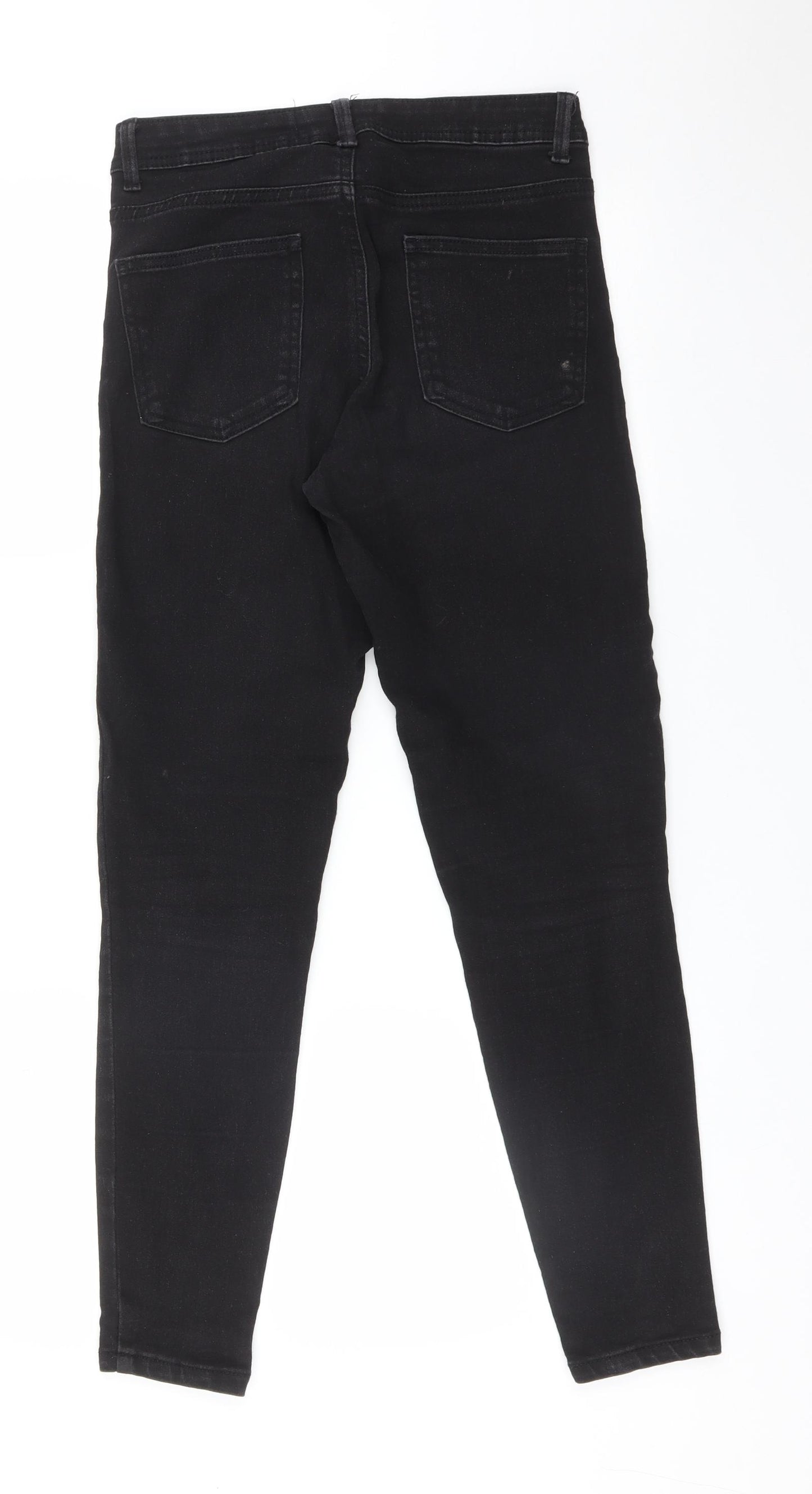 DENIM CO Womens Black  Cotton Skinny Jeans Size 10 L29 in Regular